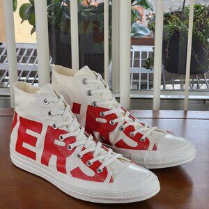 Converse Chuck Taylor All Star Hi 159532F Natural/Enamel Red/Egret Size 12 Men's